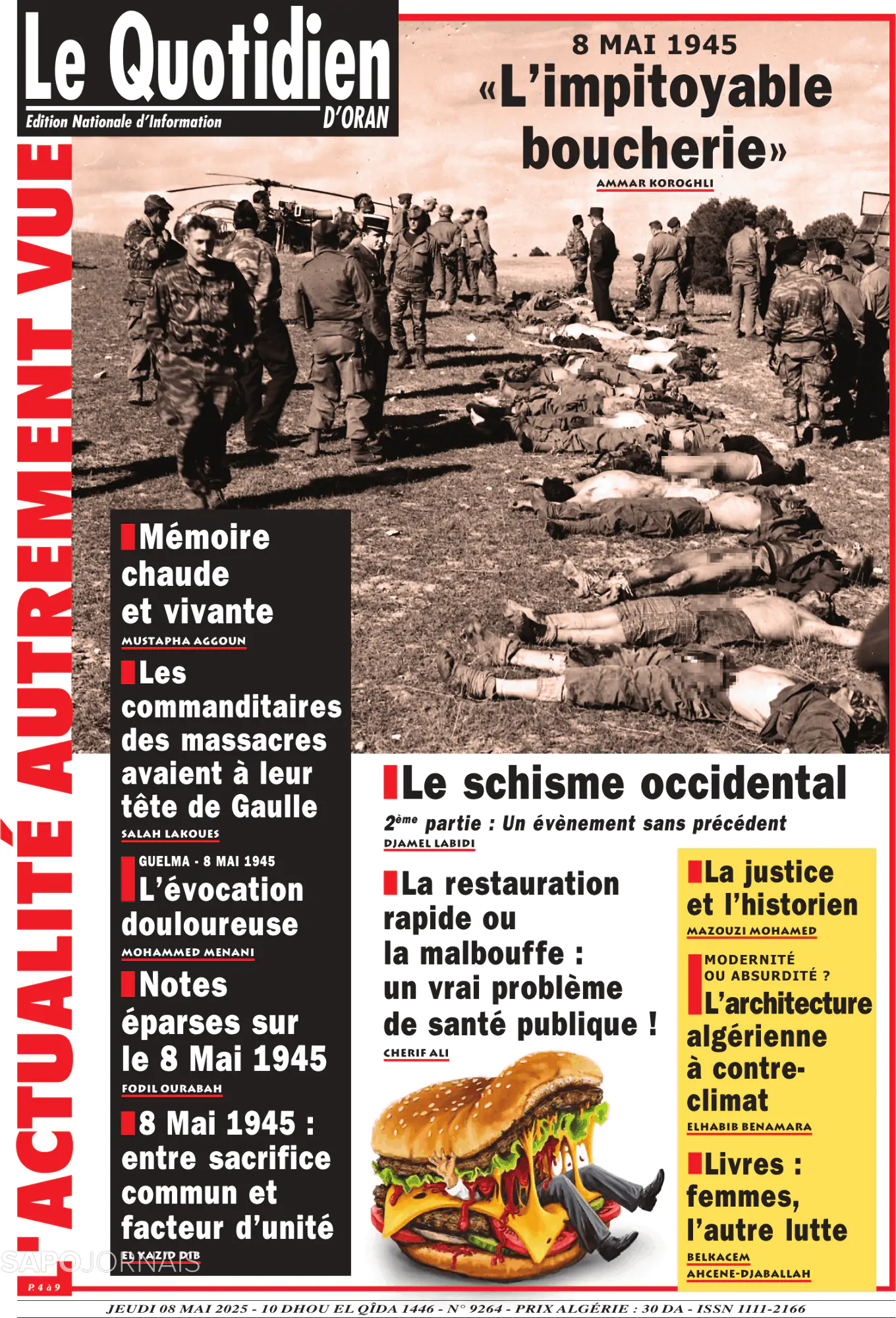 Capa Le Quotidien D’Oran