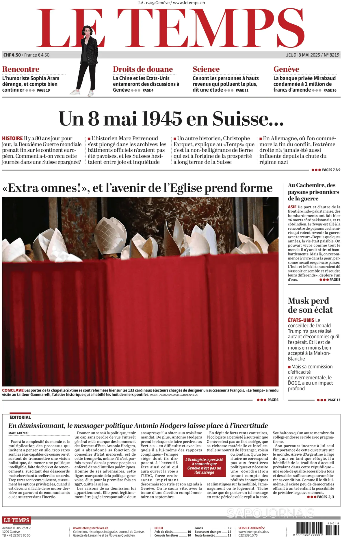 Capa Le Temps