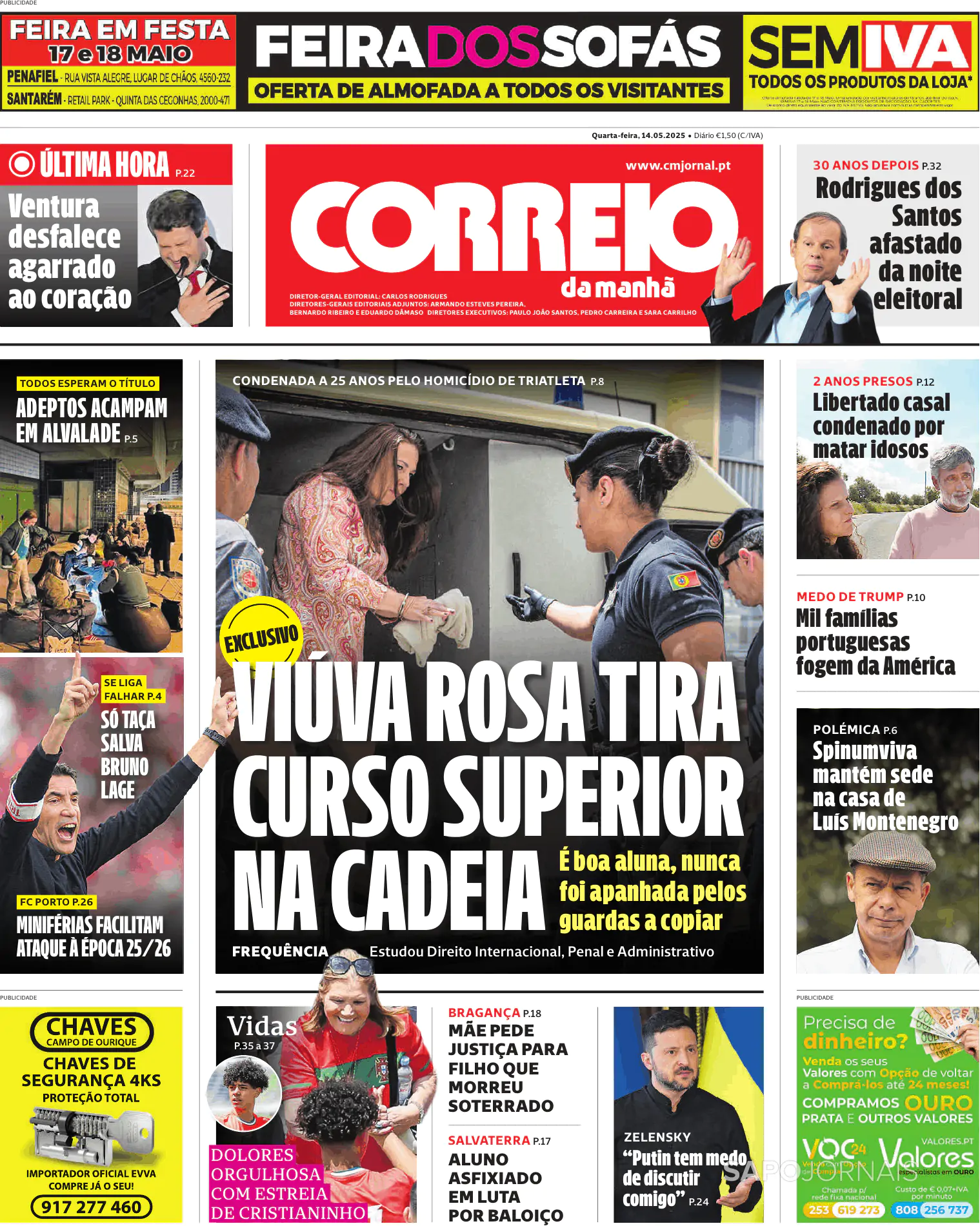 Capa Correio da Manhã