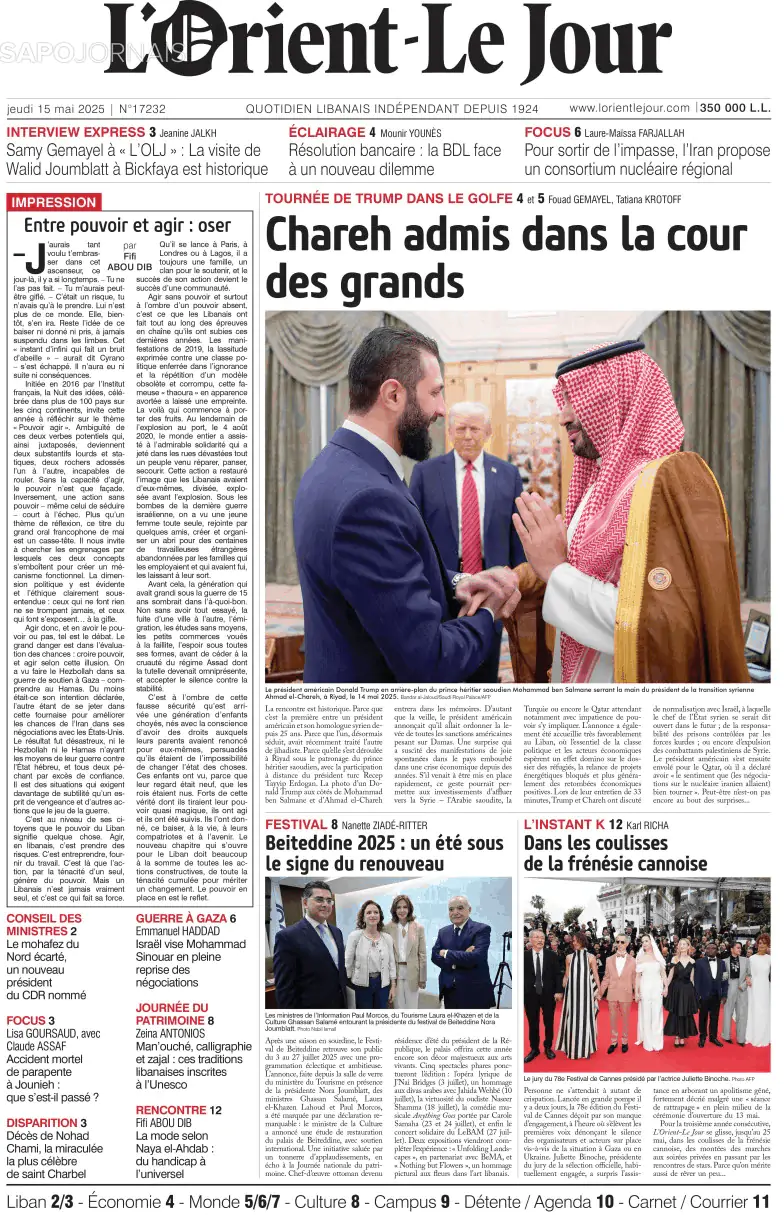 Capa L'orient le jour