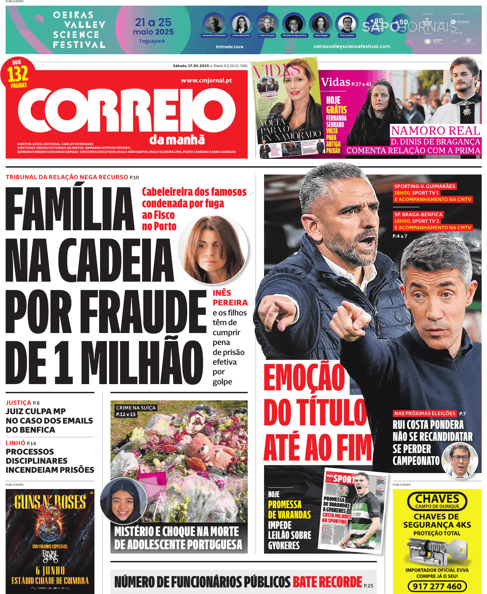 Capa Correio da Manhã