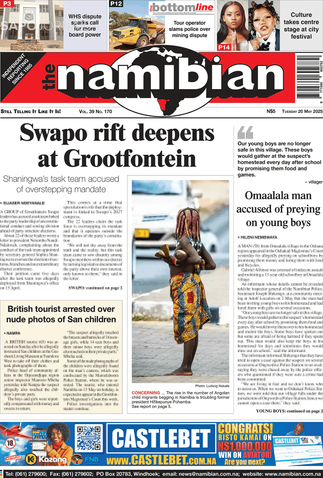 Capa The Namibian