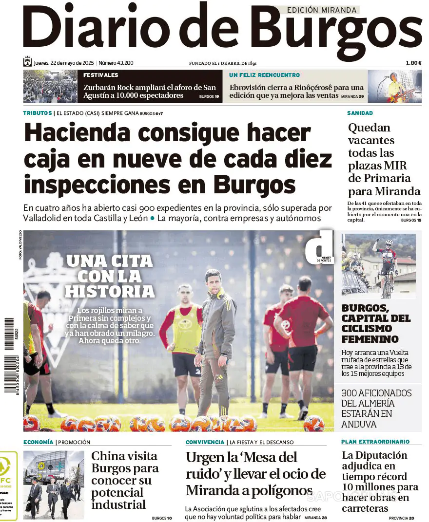Capa Diario de Burgos