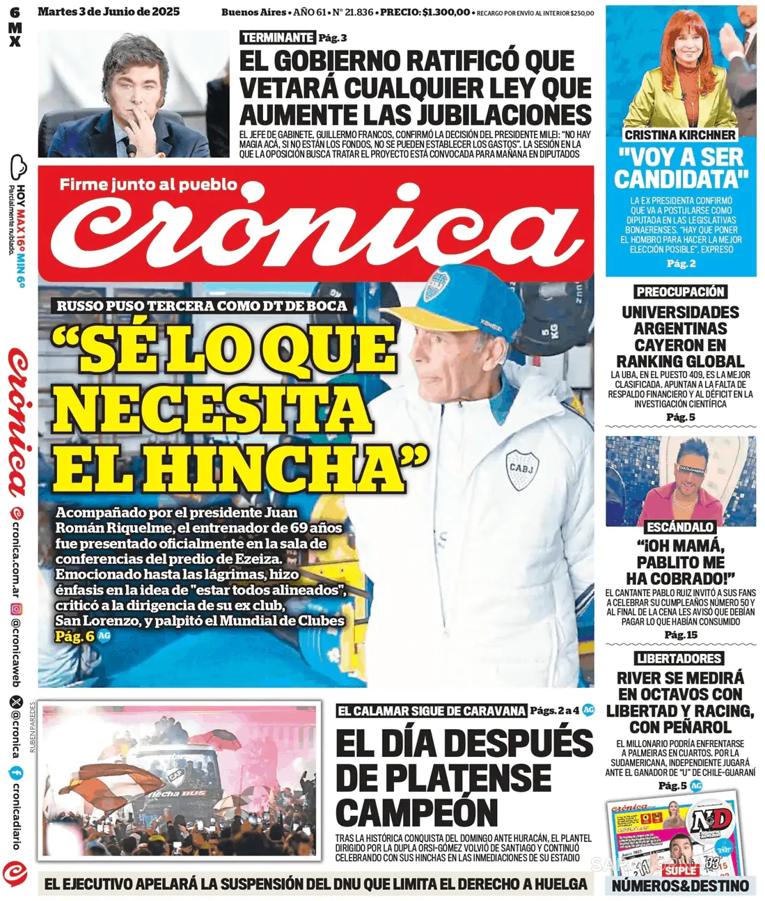Capa Crónica