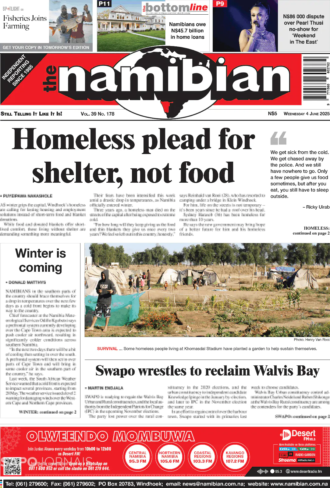 Capa The Namibian