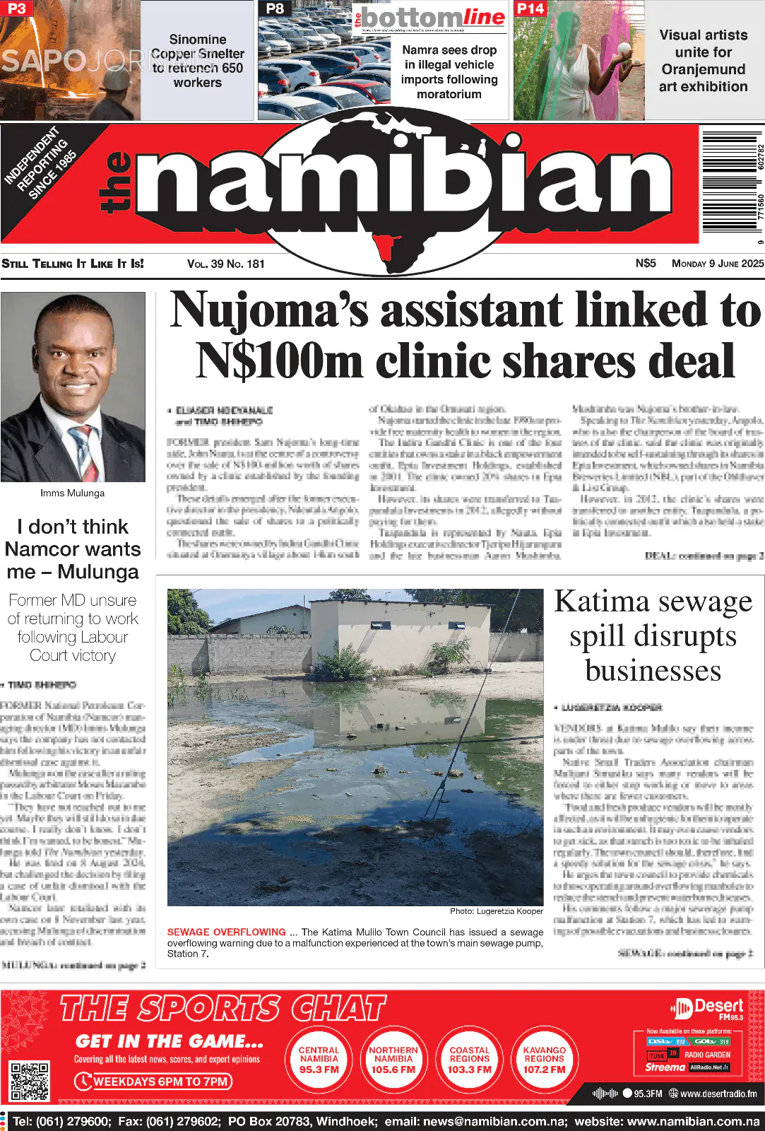 Capa The Namibian