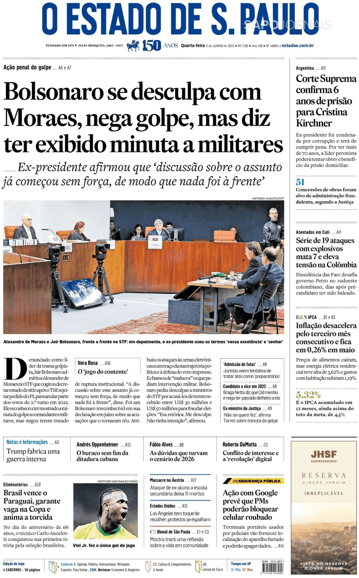 Capa O Estado de S. Paulo