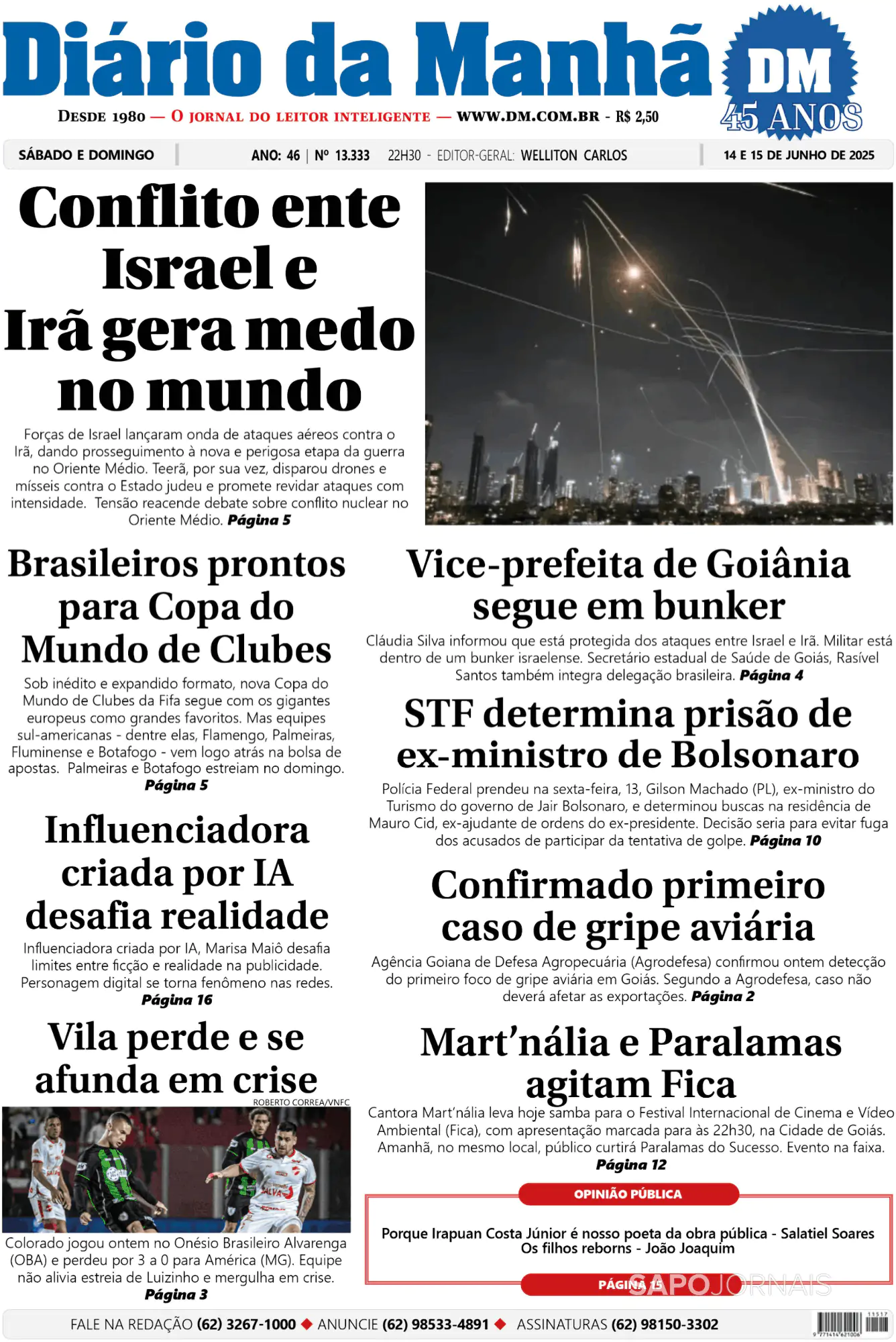 Capa Diário da Manhã