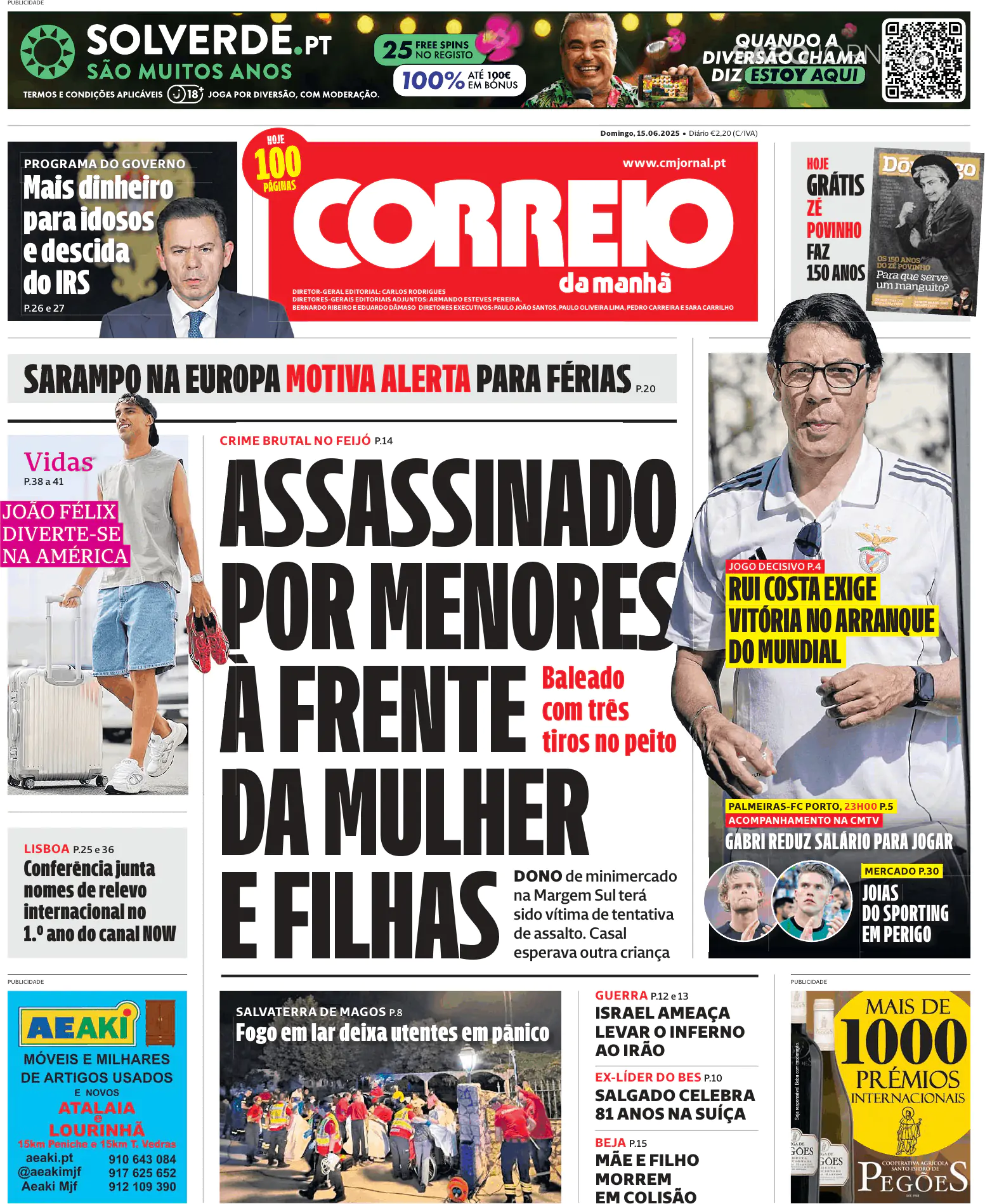 Capa Correio da Manhã