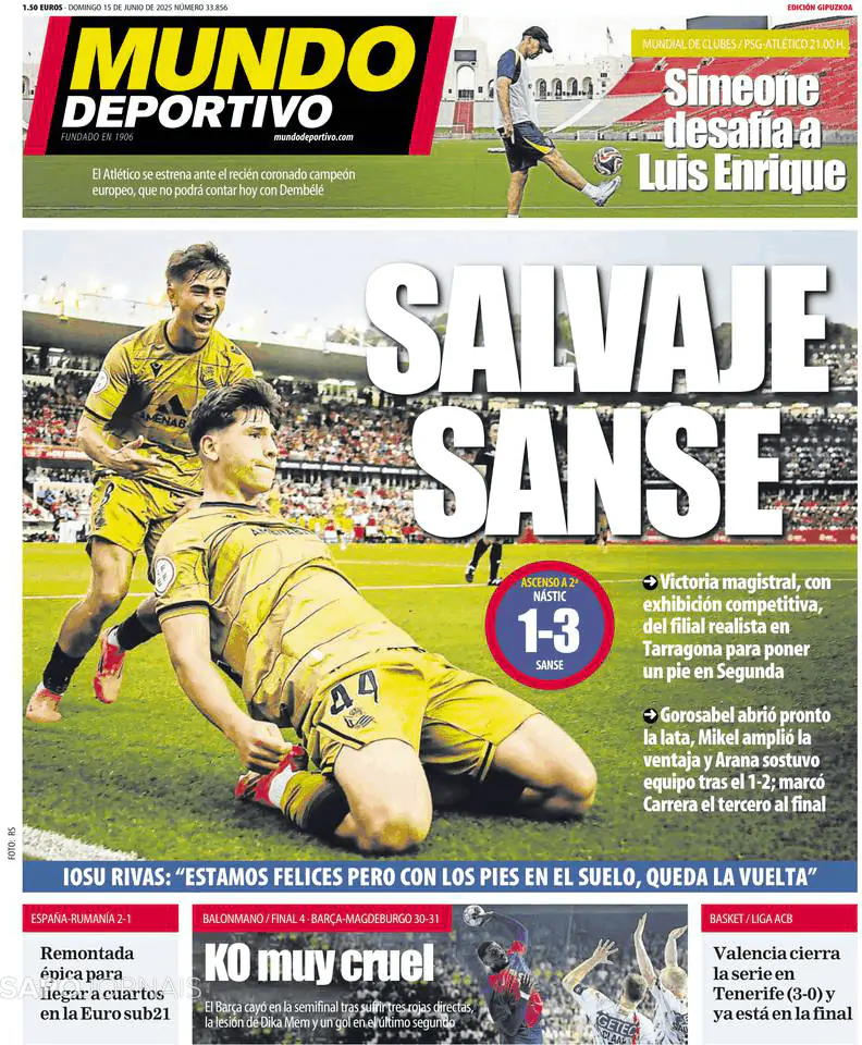 Capa Mundo Deportivo (Gipuzkoa)