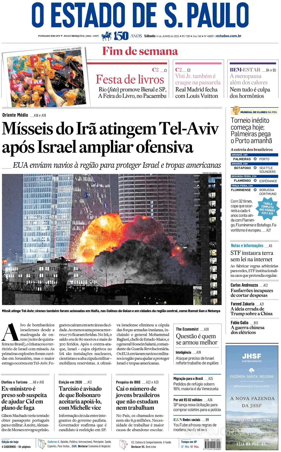 Capa O Estado de S. Paulo