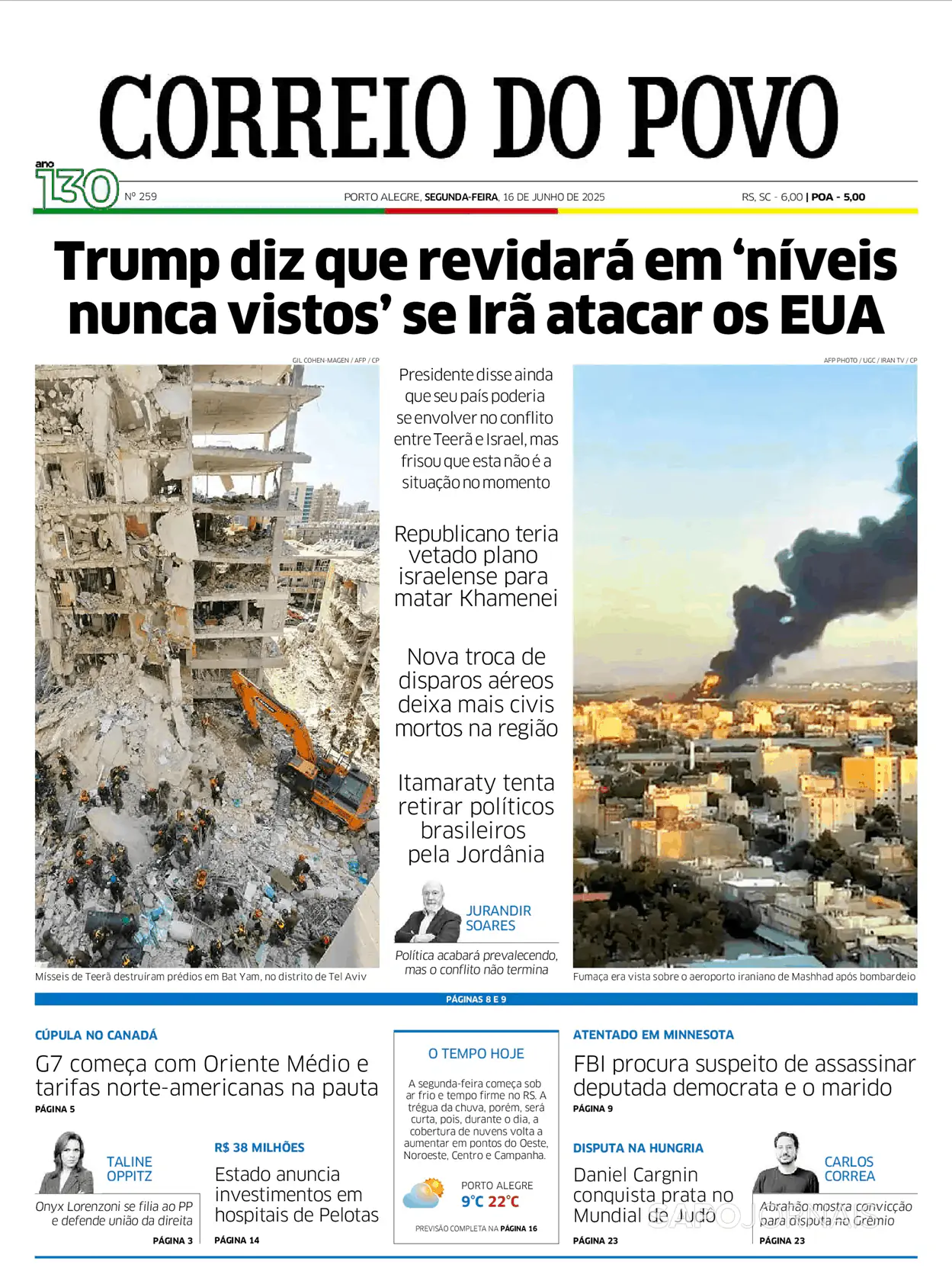 Capa Correio do Povo