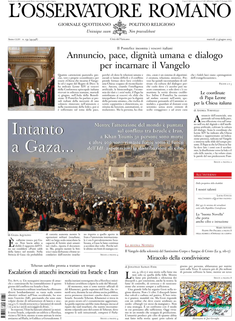 Capa L'Osservatore Romano