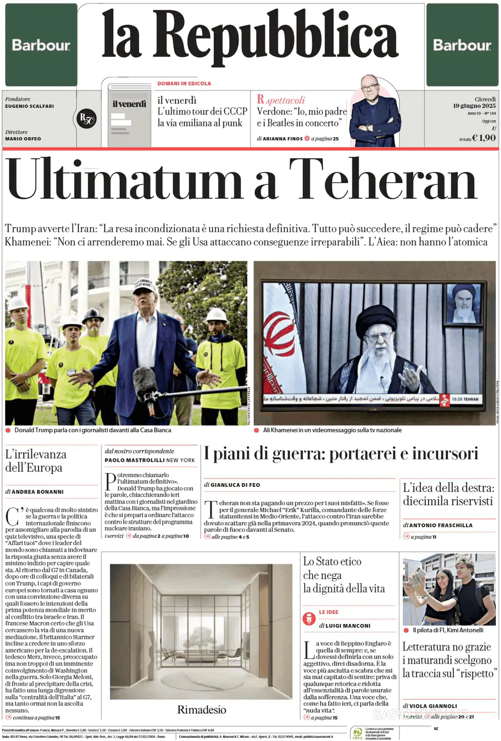 Capa La Repubblica