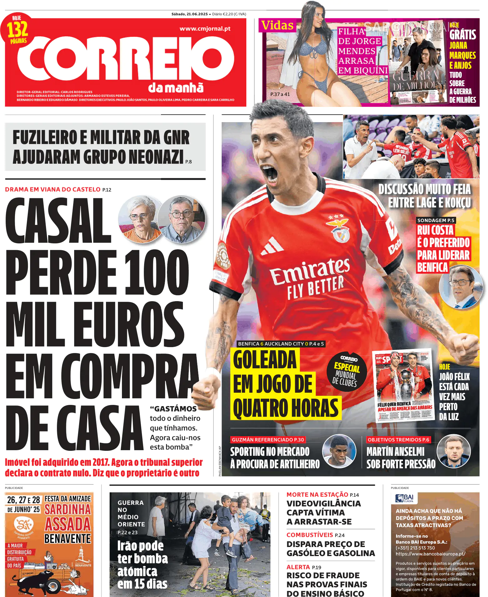 Capa Correio da Manhã