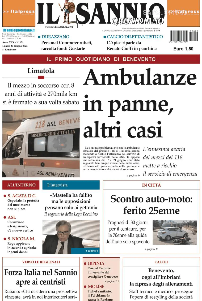Capa Il Sannio Quotidiano
