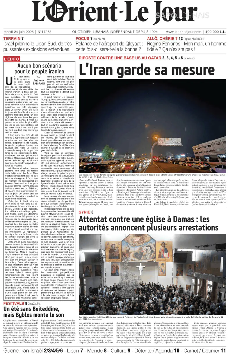 Capa L'orient le jour
