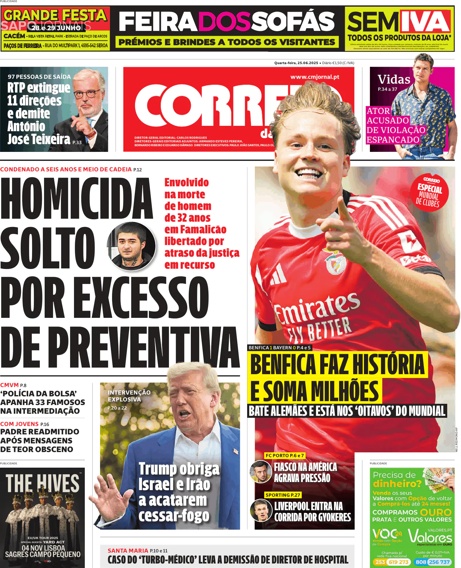 Capa Correio da Manhã