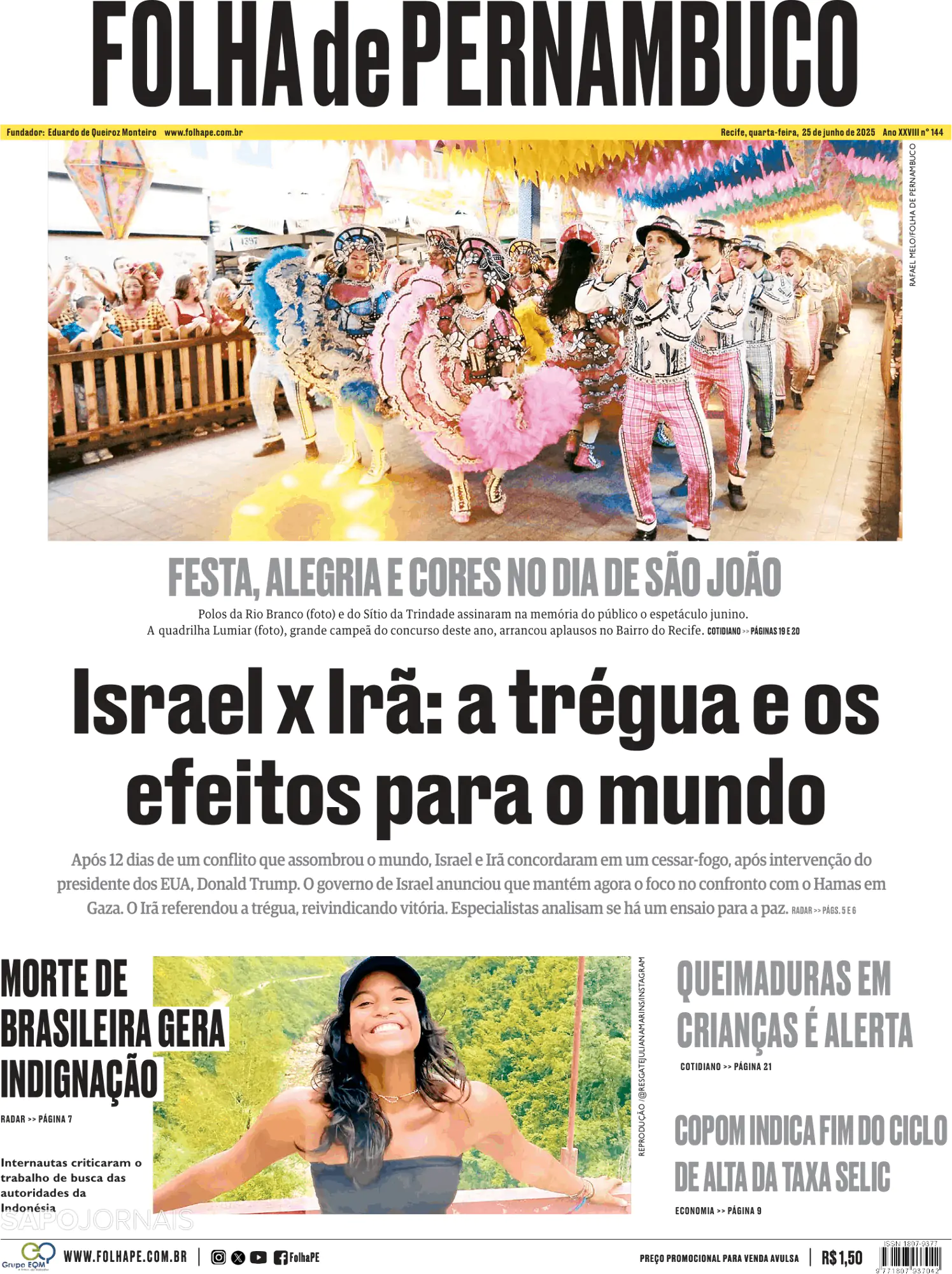 Capa Folha de Pernambuco
