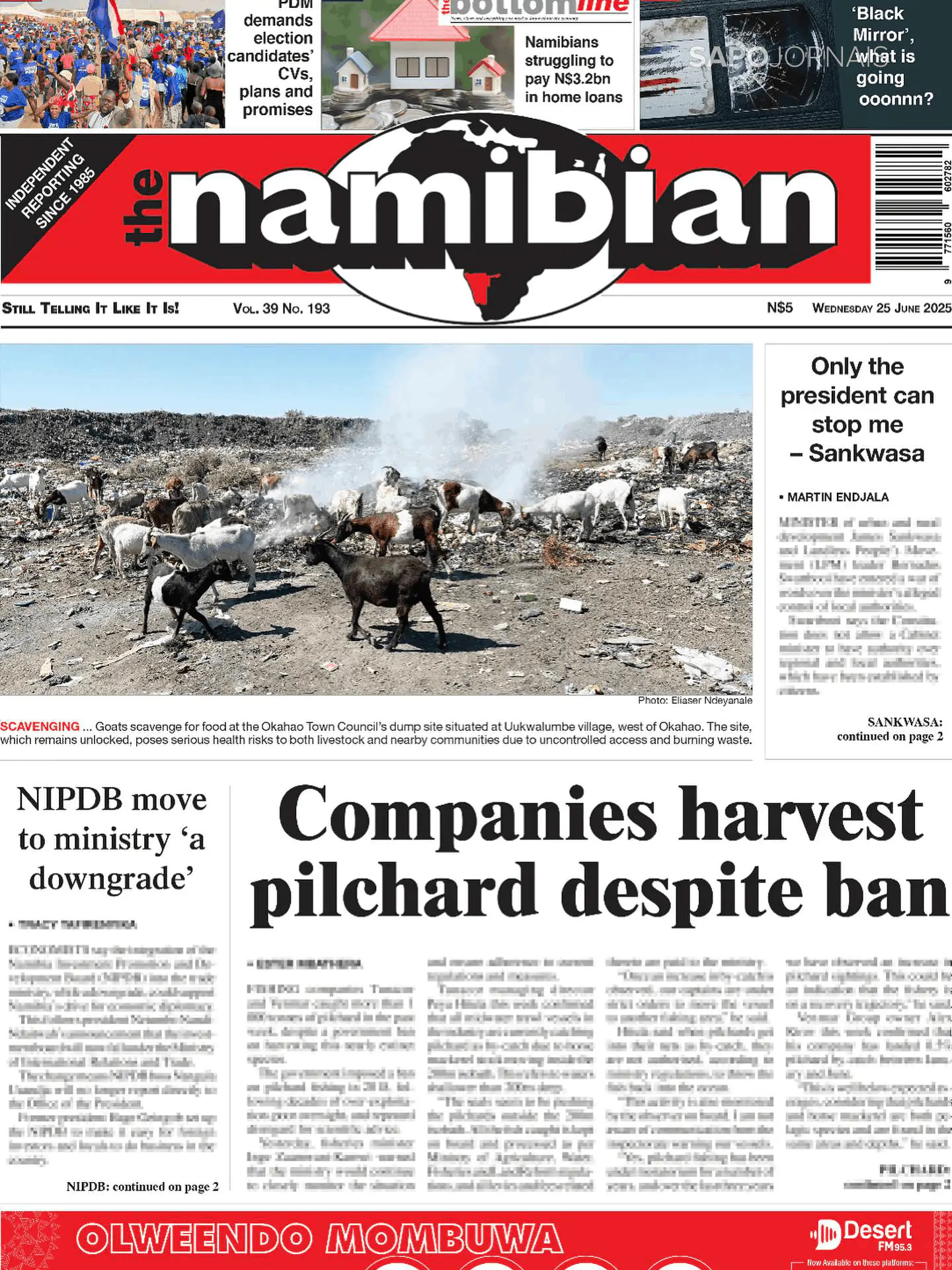 Capa The Namibian