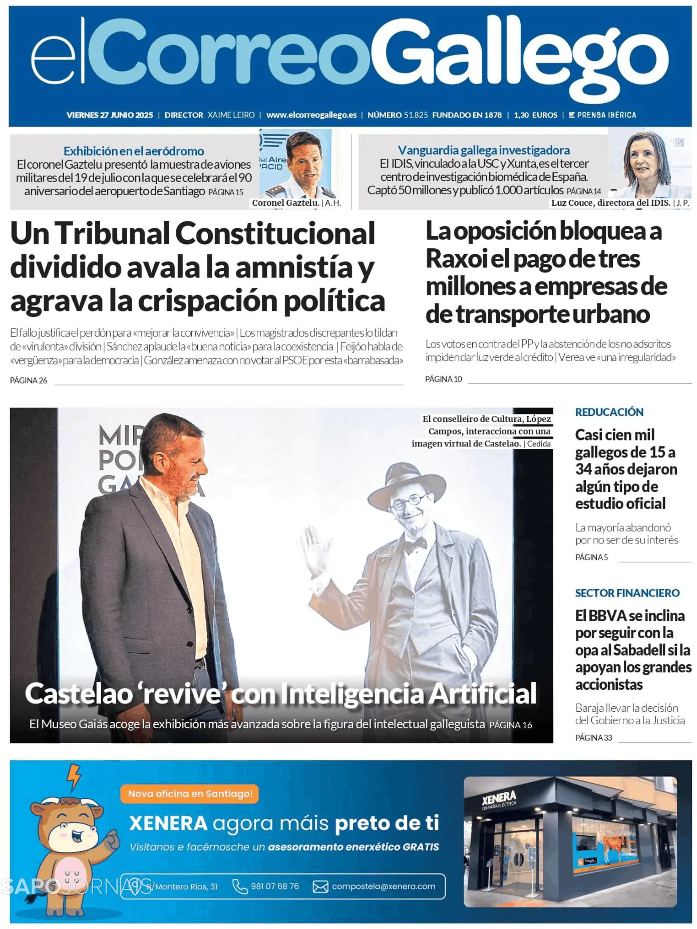 Capa El Correo de Gallego