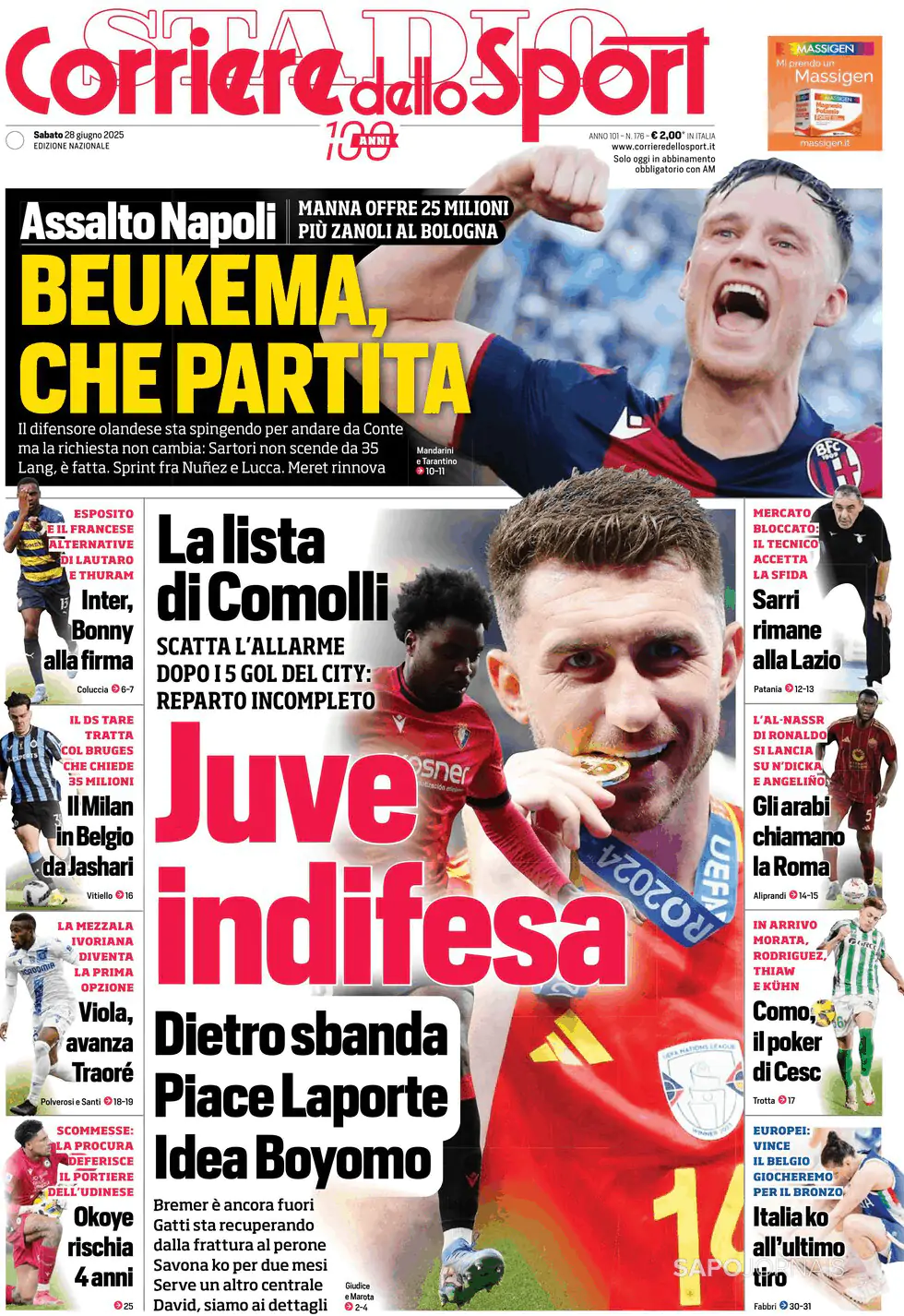 Capa Corriere dello Sport