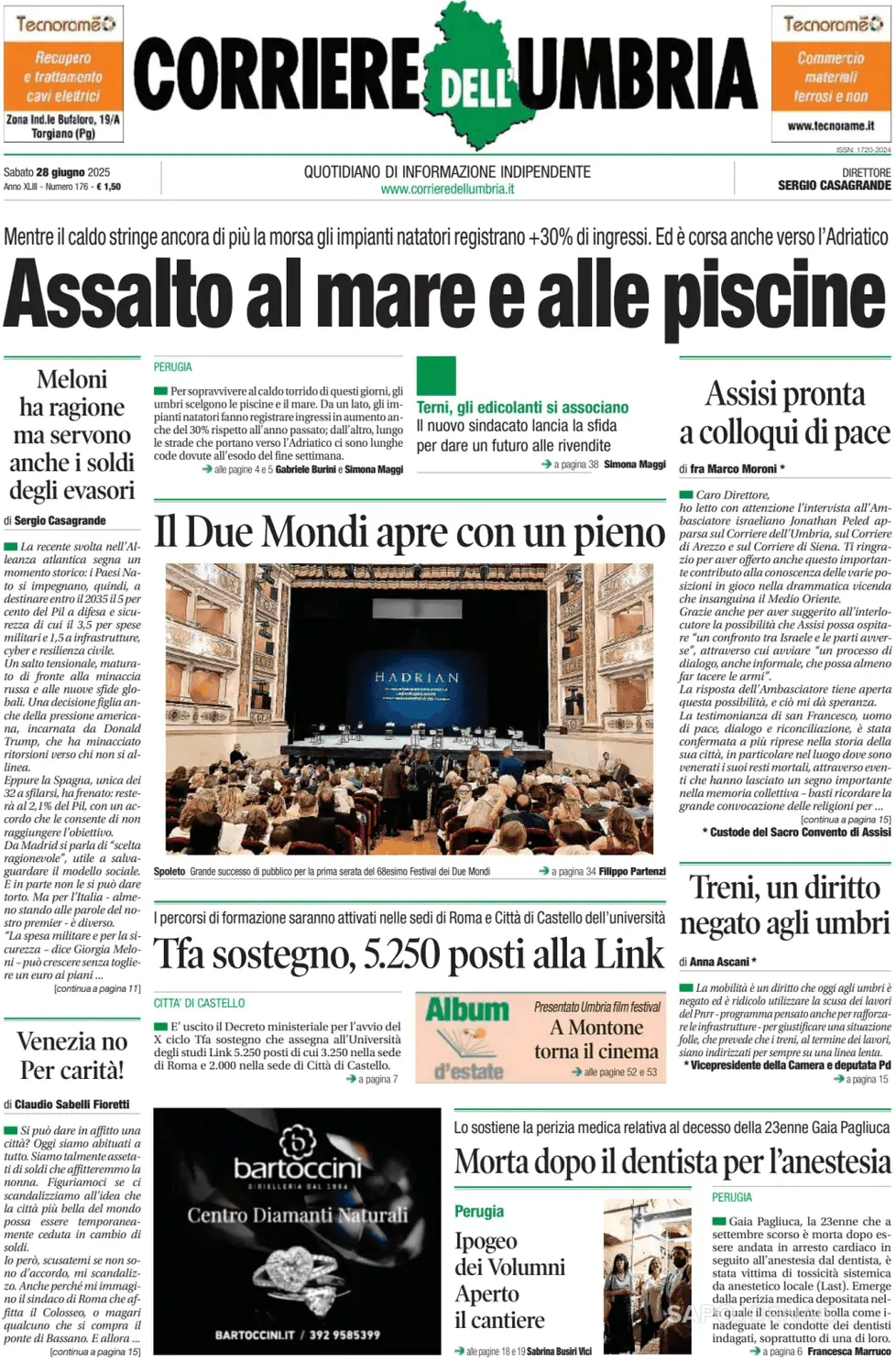 Capa Corriere dell'Umbria