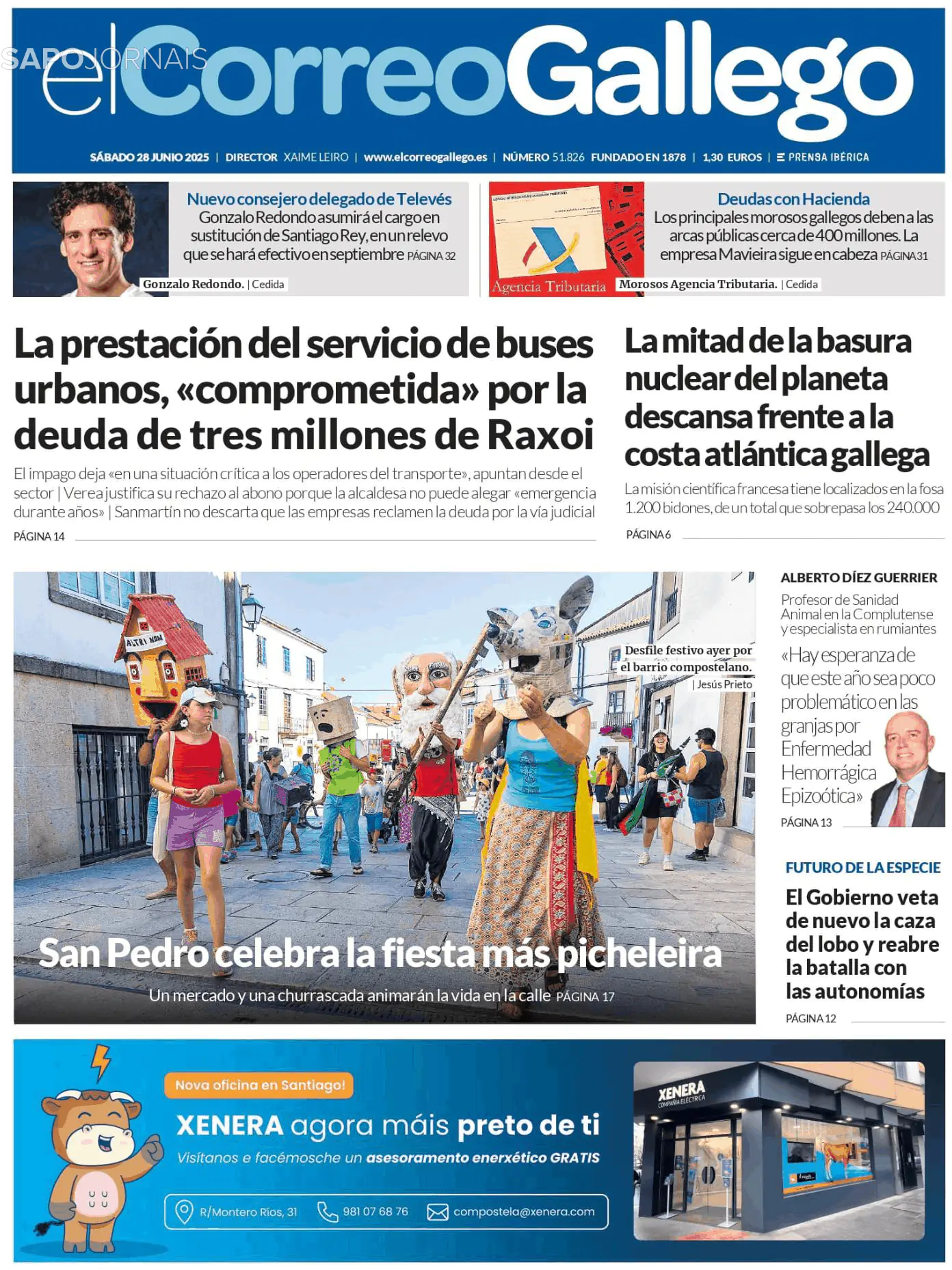Capa El Correo de Gallego