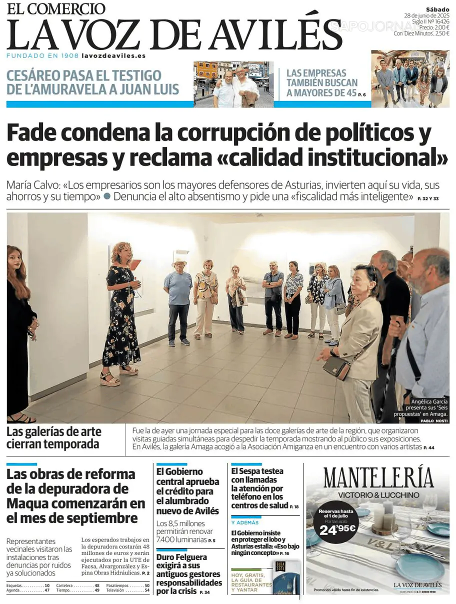Capa El Comercio La Voz de Avilés