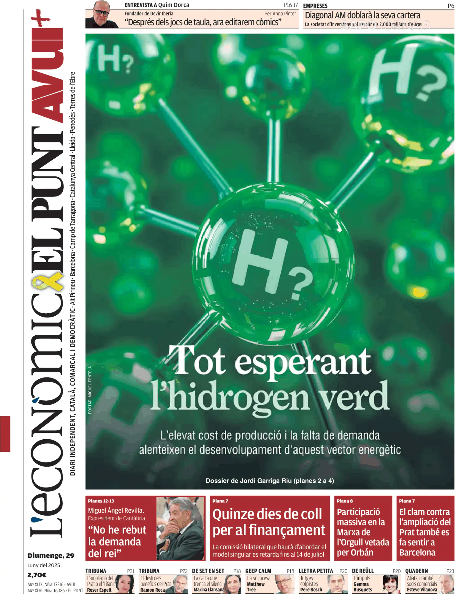 Capa El Punt Avui | Nacional