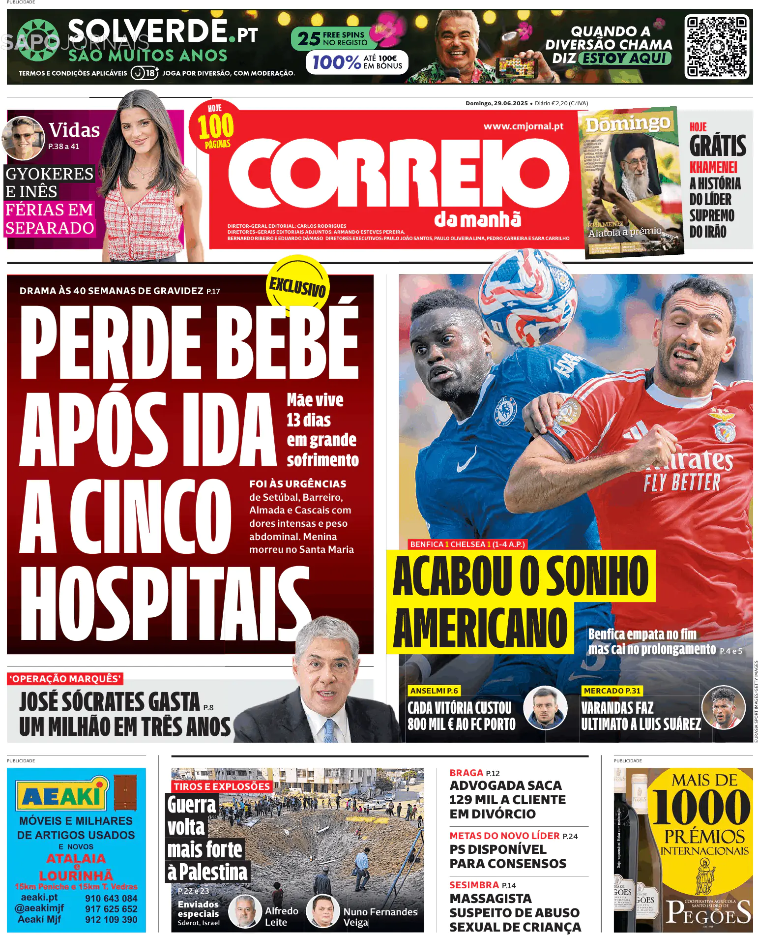 Capa Correio da Manhã