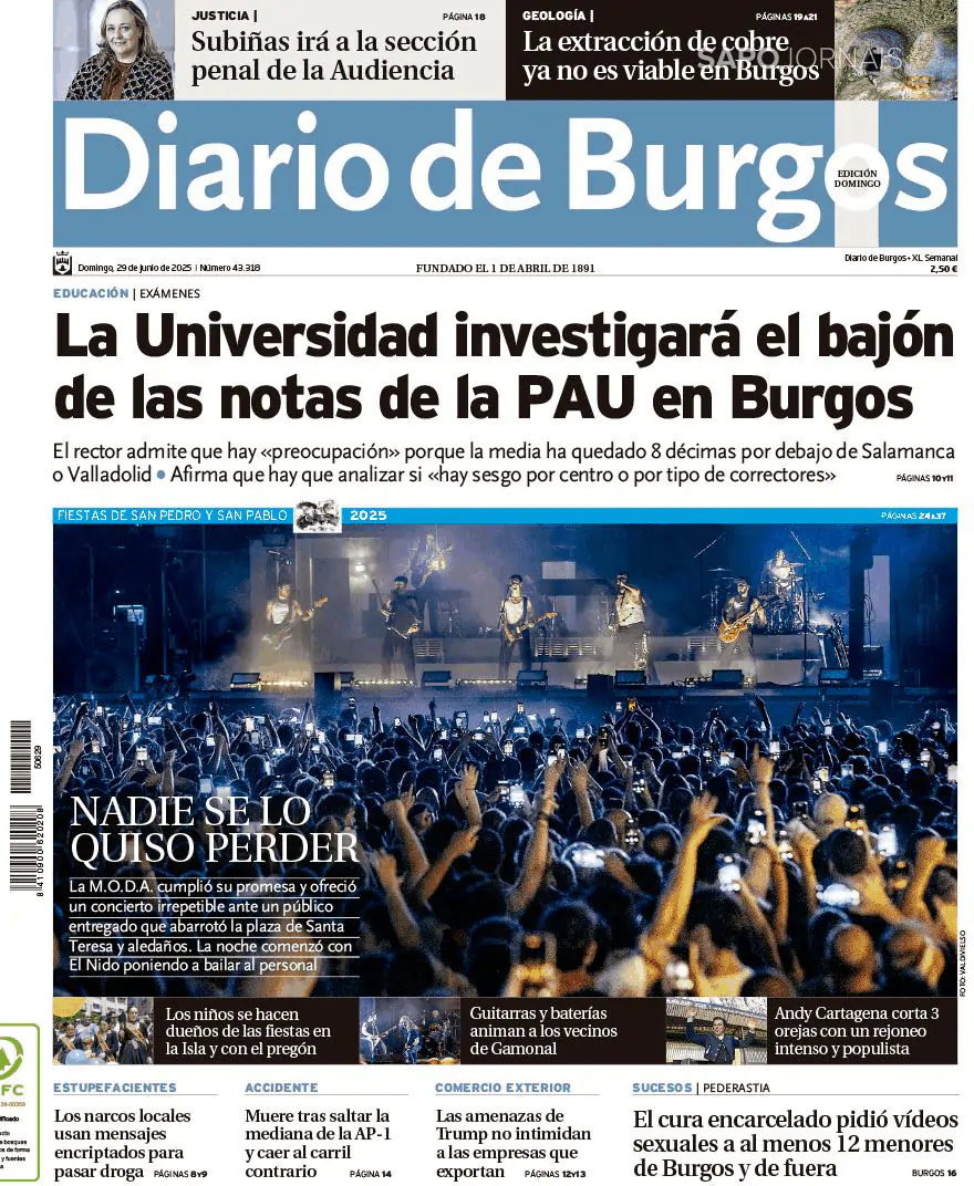 Capa Diario de Burgos