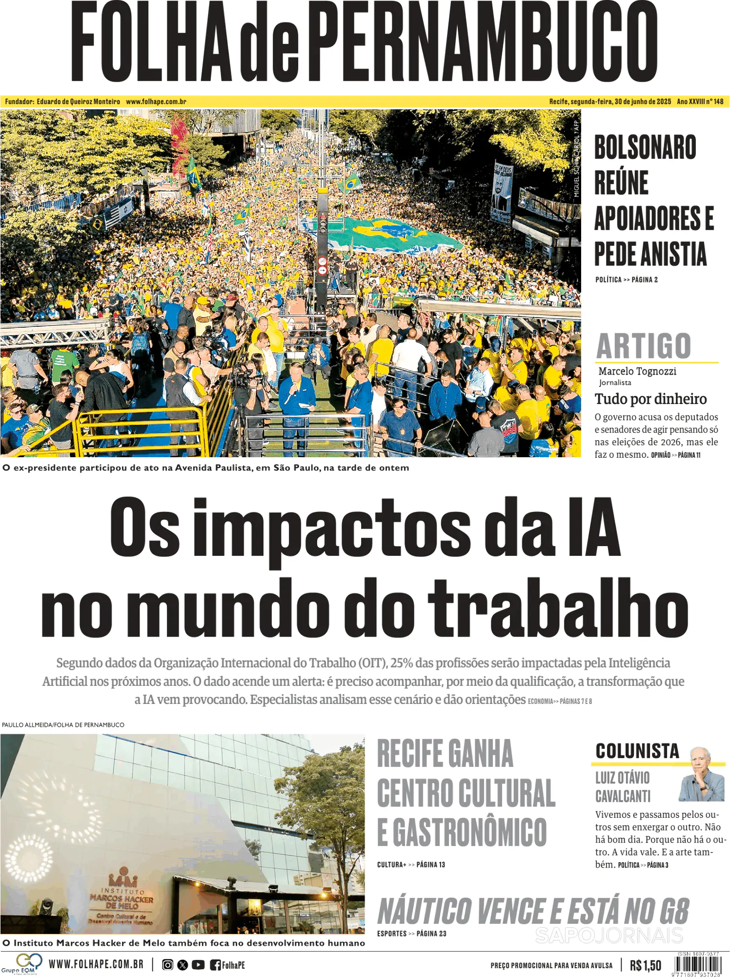 Capa Folha de Pernambuco
