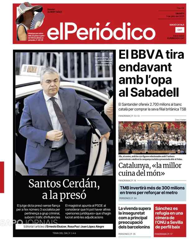 Capa El Periódico de Catalá