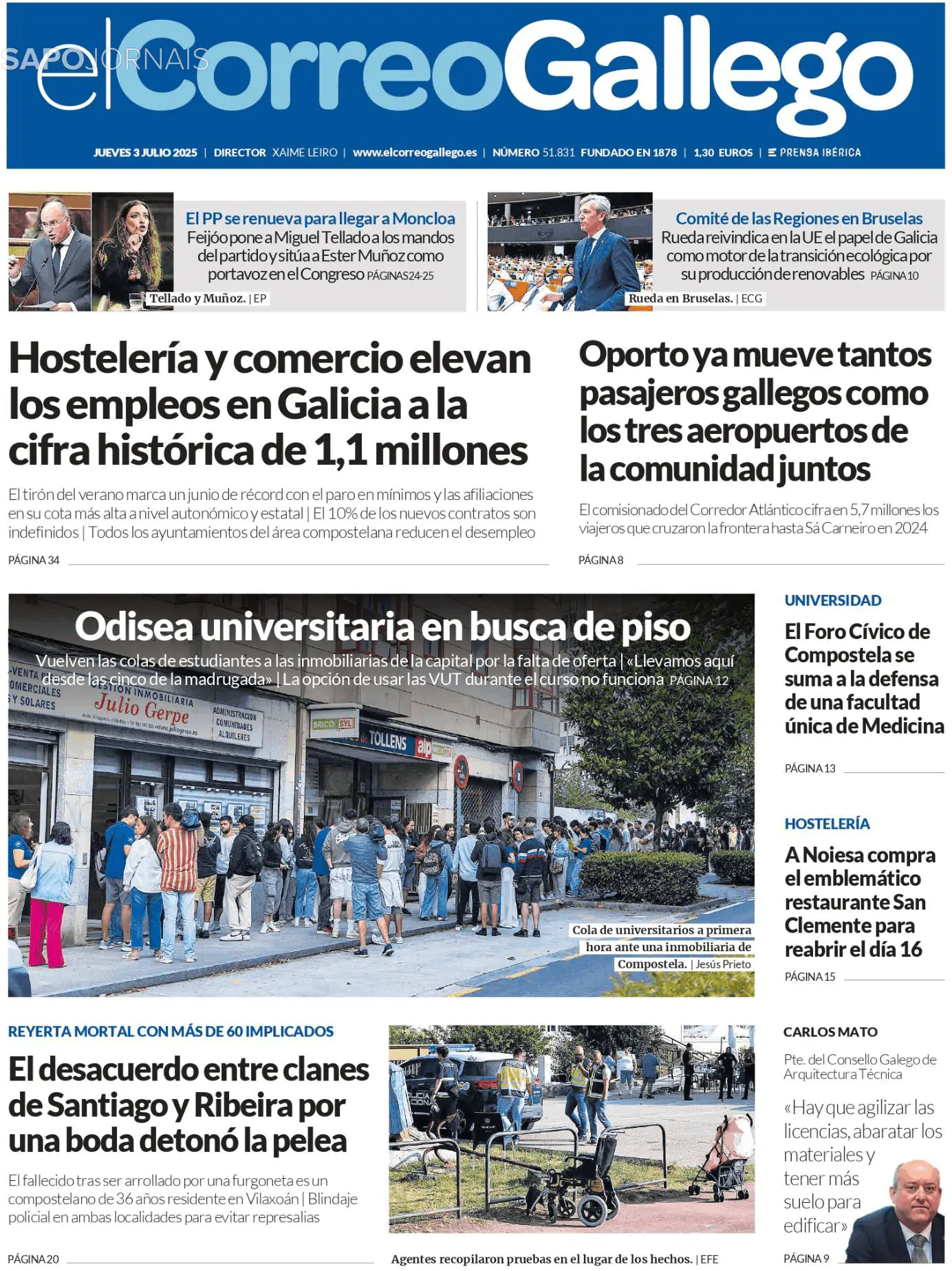 Capa El Correo de Gallego