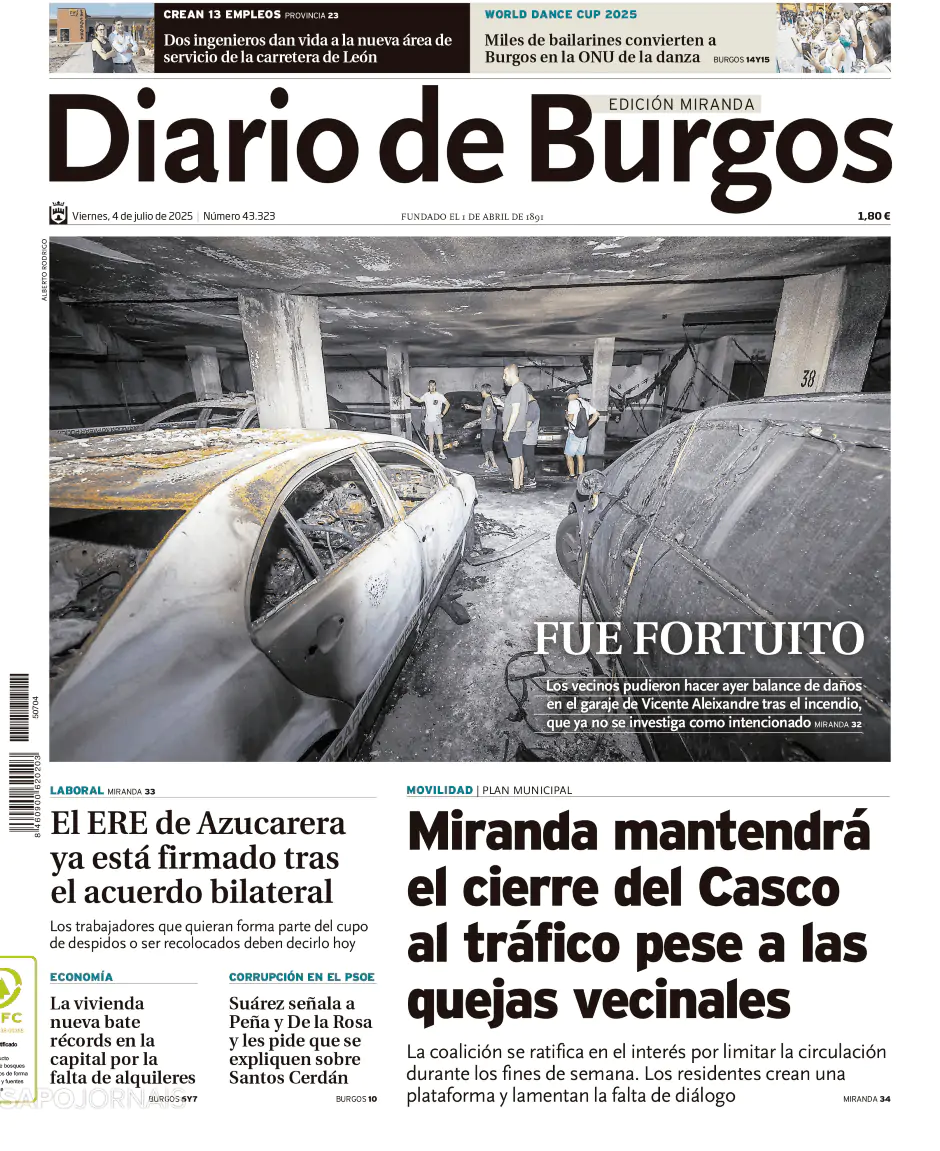 Capa Diario de Burgos