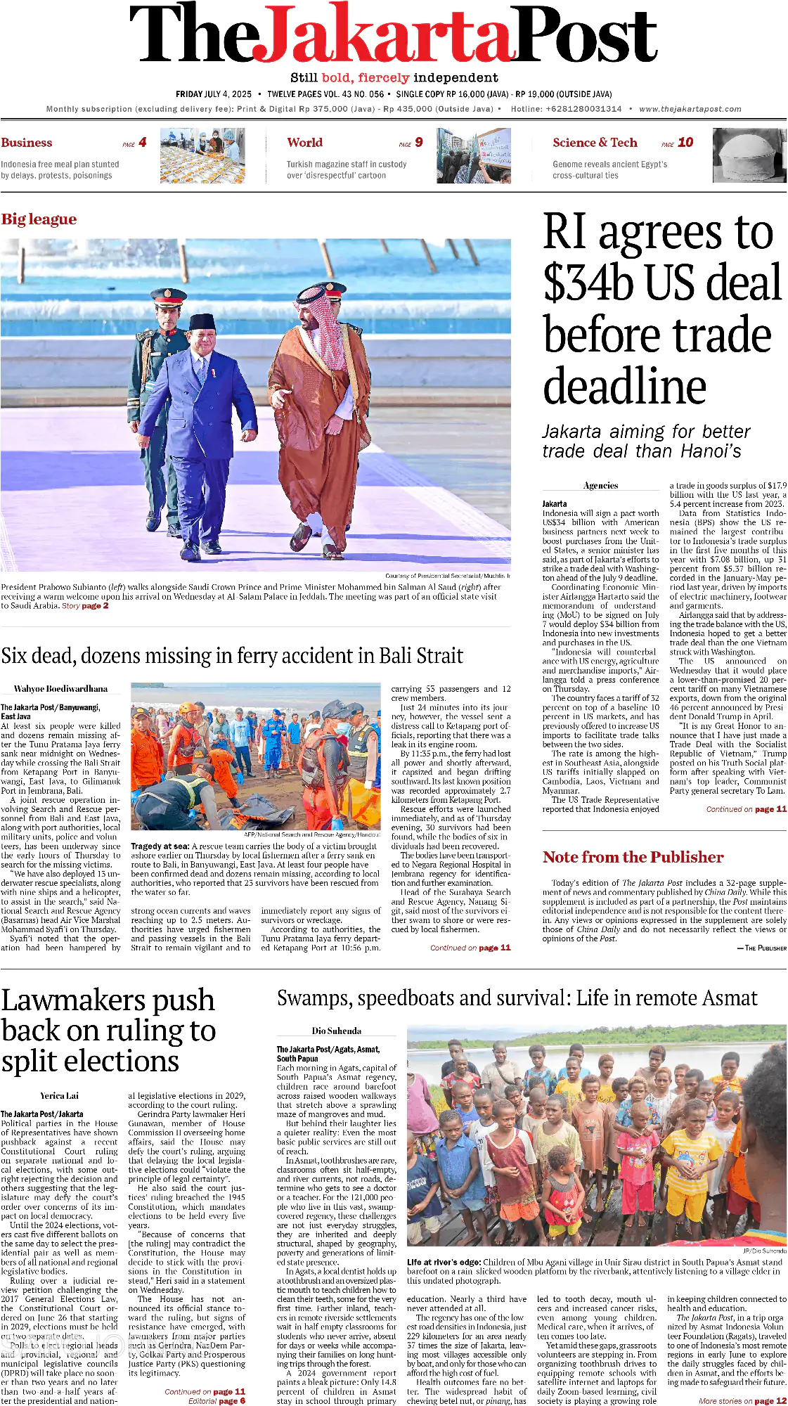 Capa The Jakarta Post