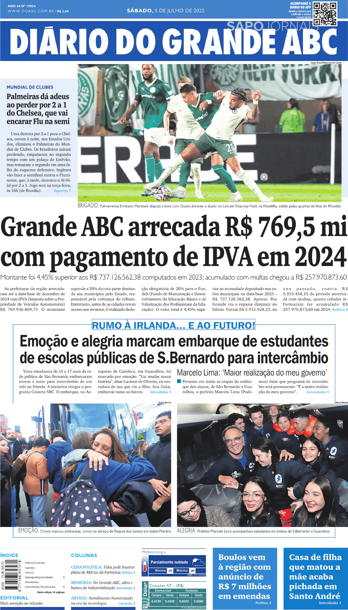 Capa Diário do Grande ABC