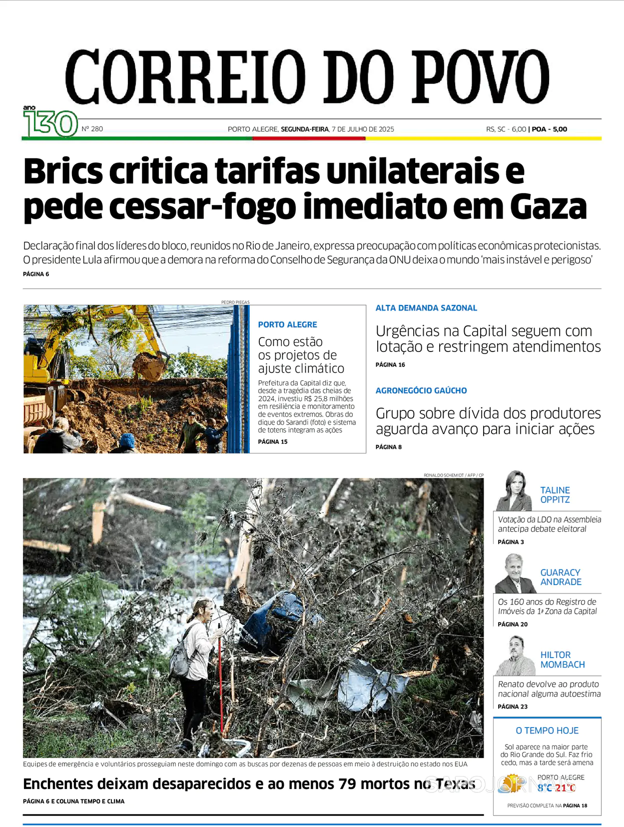 Capa Correio do Povo