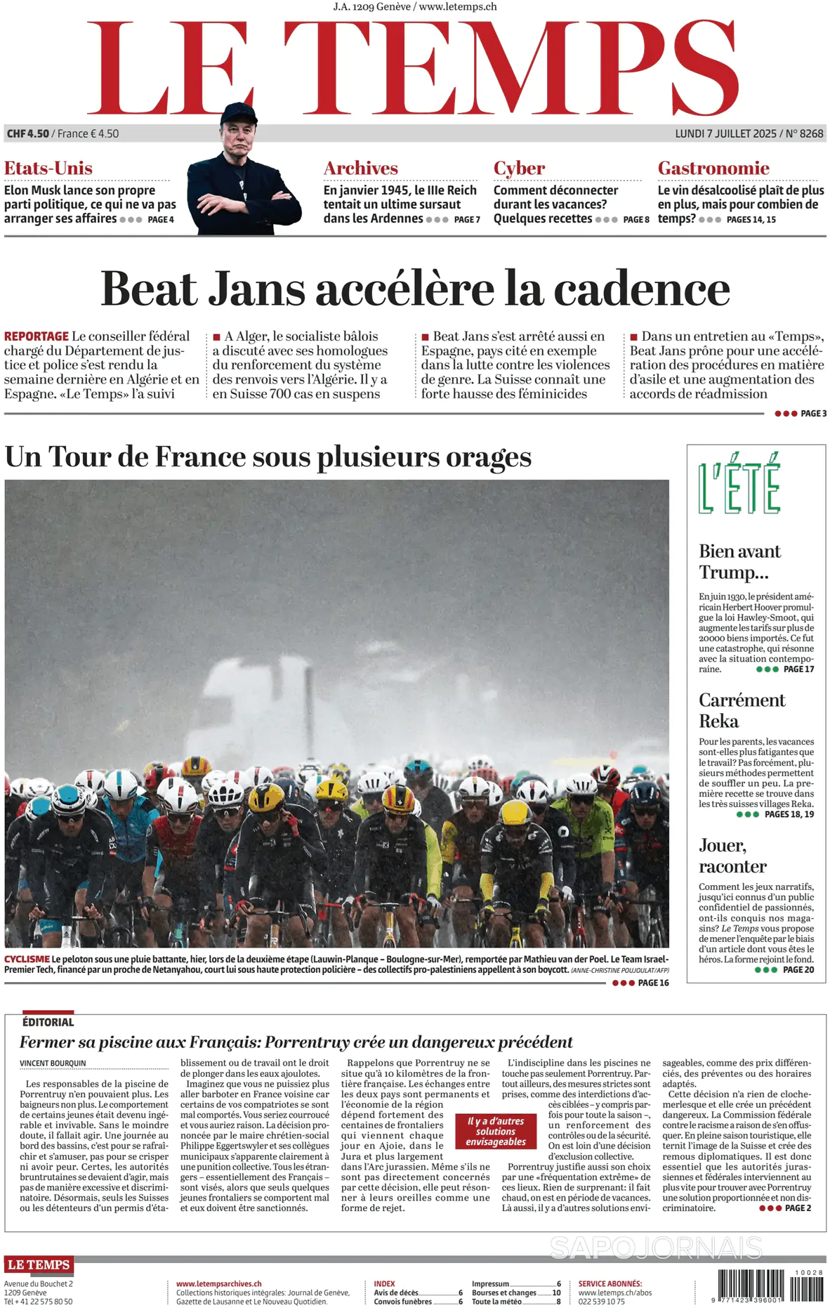 Capa Le Temps