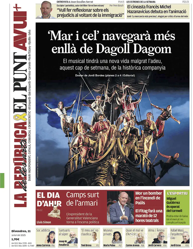 Capa El Punt Avui | Edició Girona