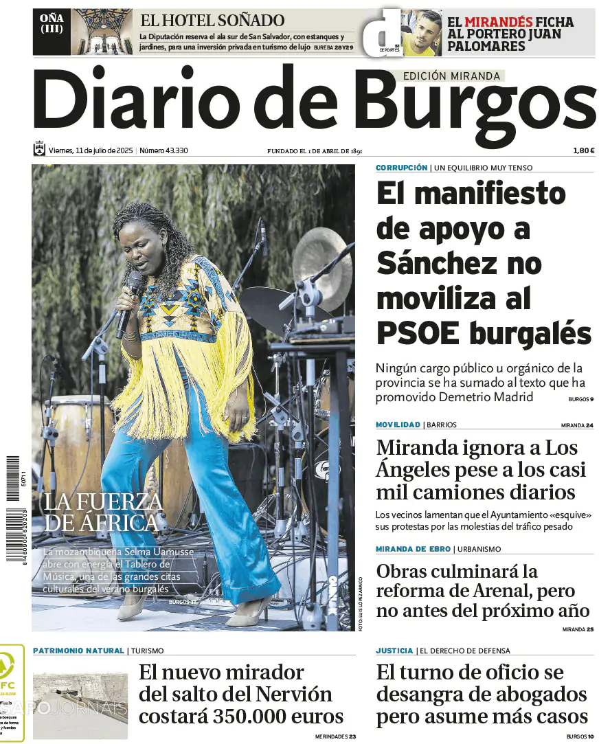Capa Diario de Burgos