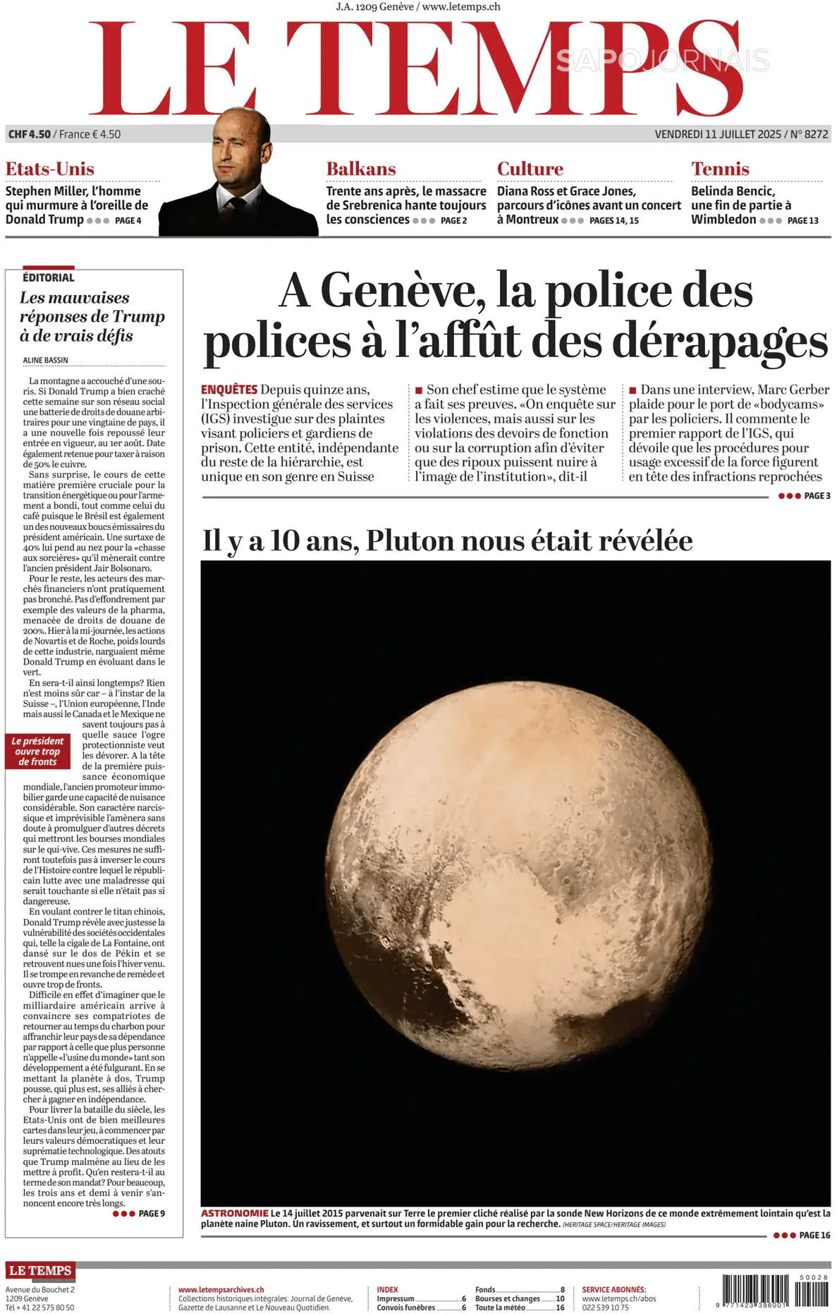 Capa Le Temps