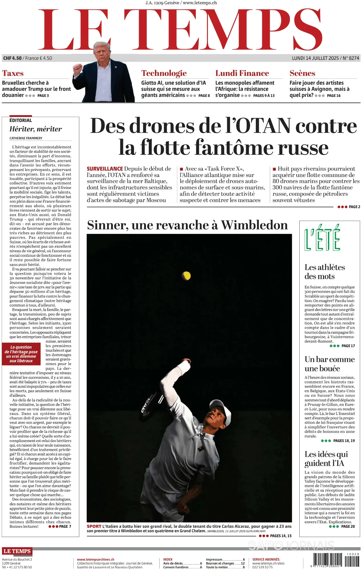 Capa Le Temps
