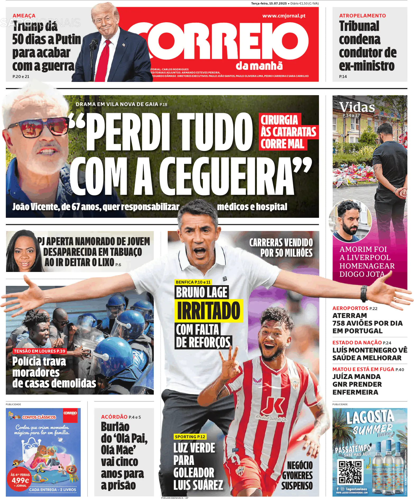 Capa Correio da Manhã