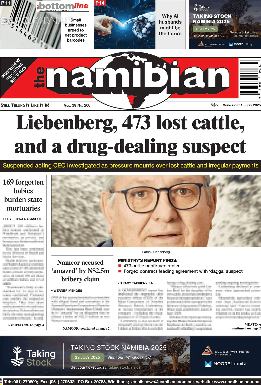 Capa The Namibian
