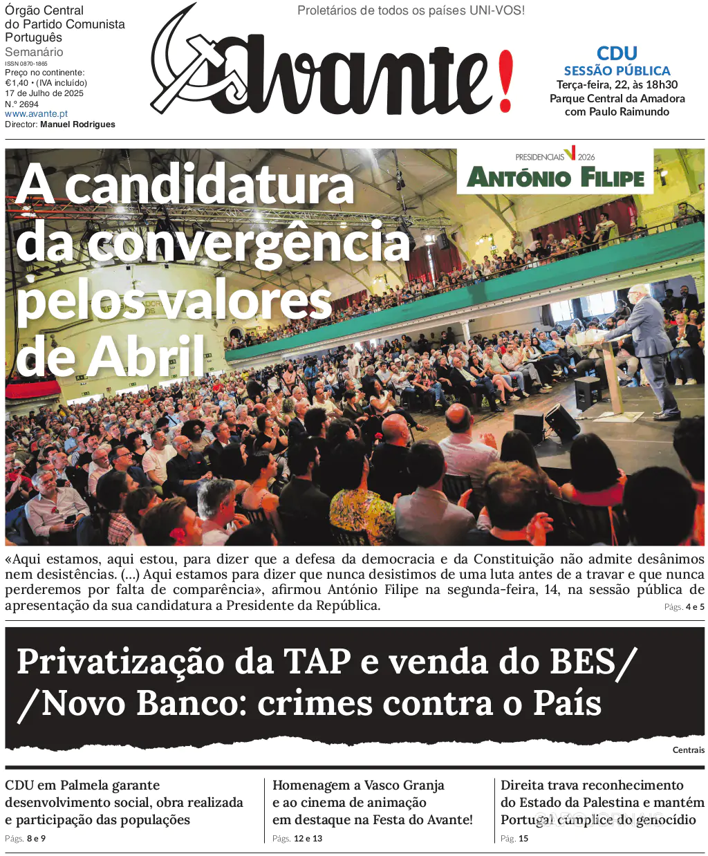 Capa Avante!
