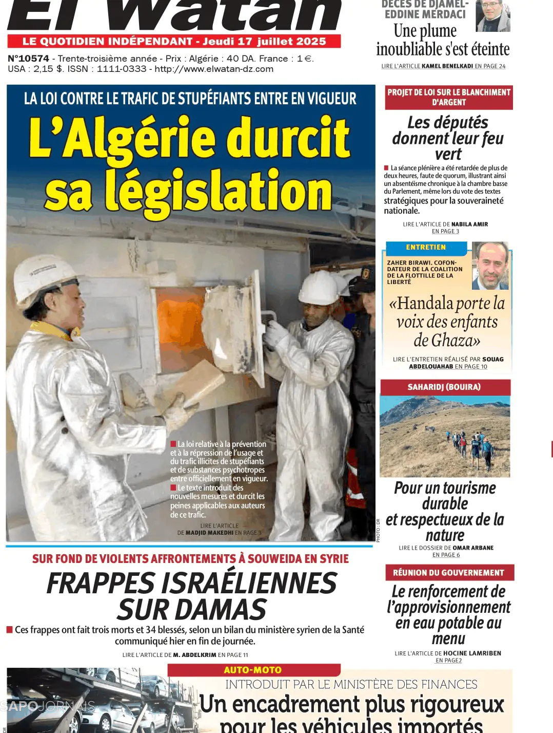 Capa El Watan