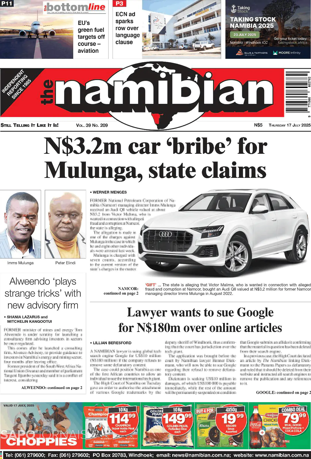 Capa The Namibian