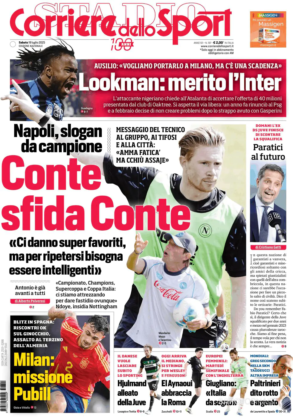 Capa Corriere dello Sport